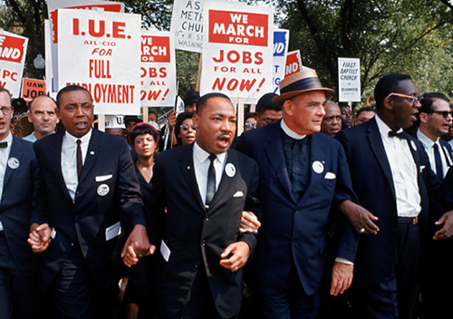 Martin Luther King with some IUE members