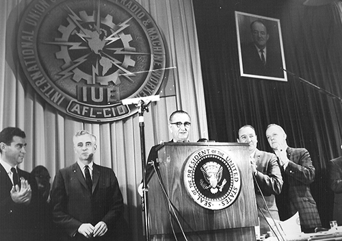 President Lyndon B. Johnson speach with James Carey